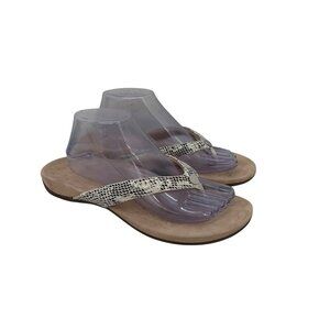 Vionic Davina Snake Skin Flip Flop Thong Sandals Toe Post Shoes Womens size 10